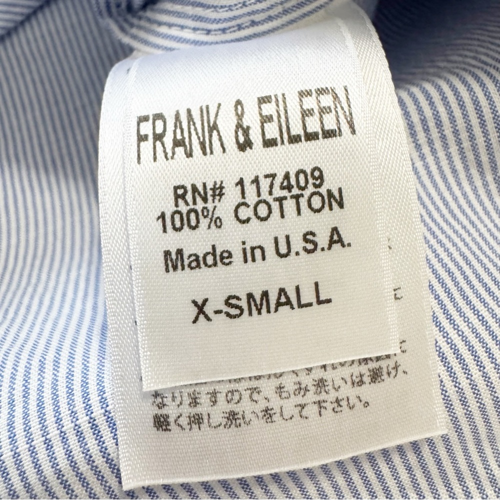 Frank & Eileen Grayson Button Down Blue White XS - image 7
